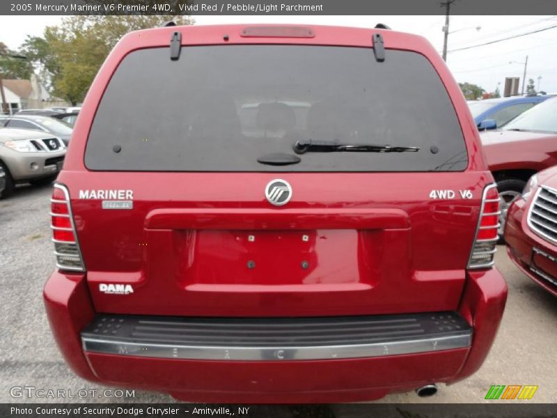 Vivid Red / Pebble/Light Parchment 2005 Mercury Mariner V6 Premier 4WD