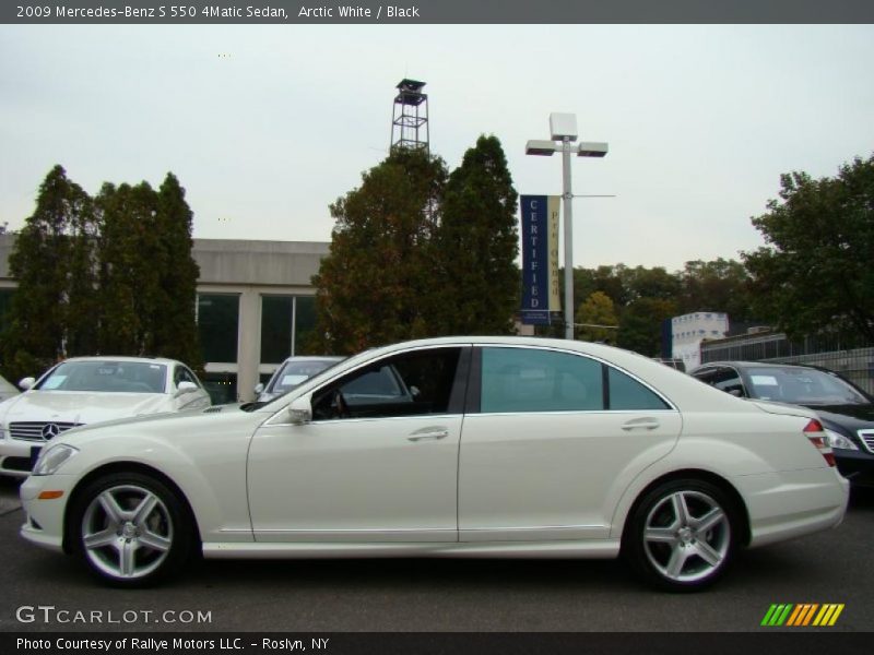 Arctic White / Black 2009 Mercedes-Benz S 550 4Matic Sedan