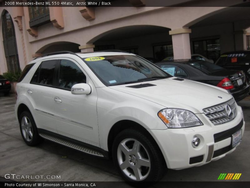 Arctic White / Black 2008 Mercedes-Benz ML 550 4Matic