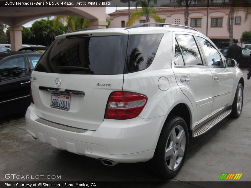 Arctic White / Black 2008 Mercedes-Benz ML 550 4Matic