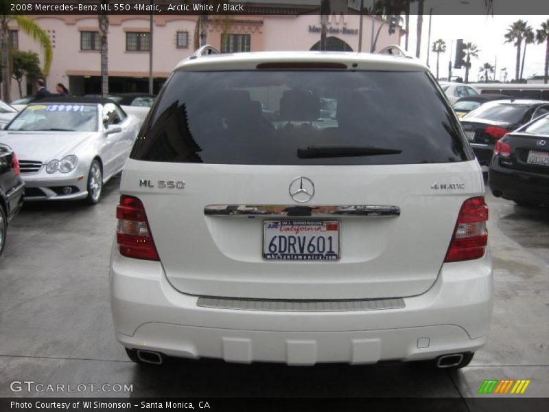 Arctic White / Black 2008 Mercedes-Benz ML 550 4Matic