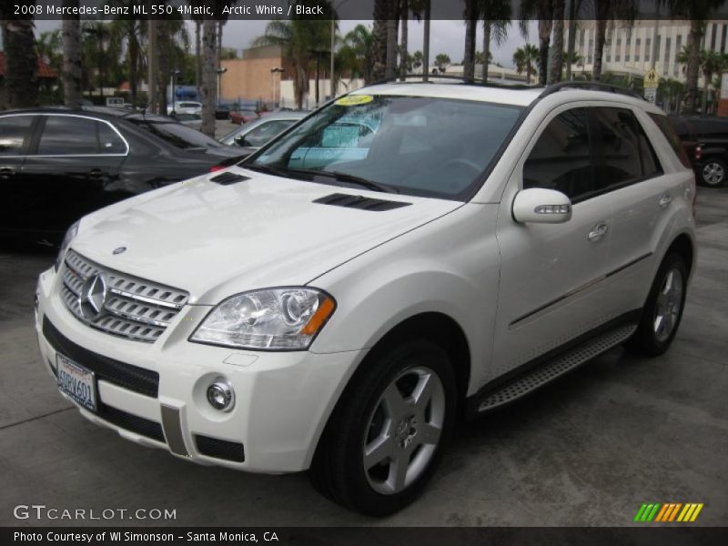 Arctic White / Black 2008 Mercedes-Benz ML 550 4Matic