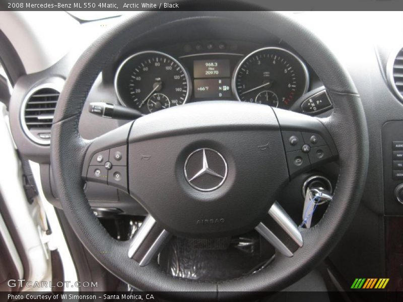 Arctic White / Black 2008 Mercedes-Benz ML 550 4Matic