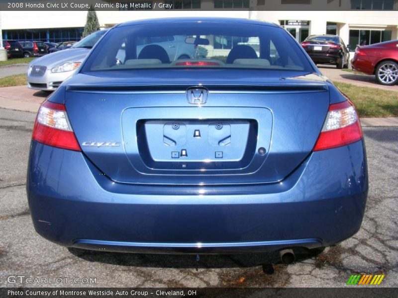 Atomic Blue Metallic / Gray 2008 Honda Civic LX Coupe