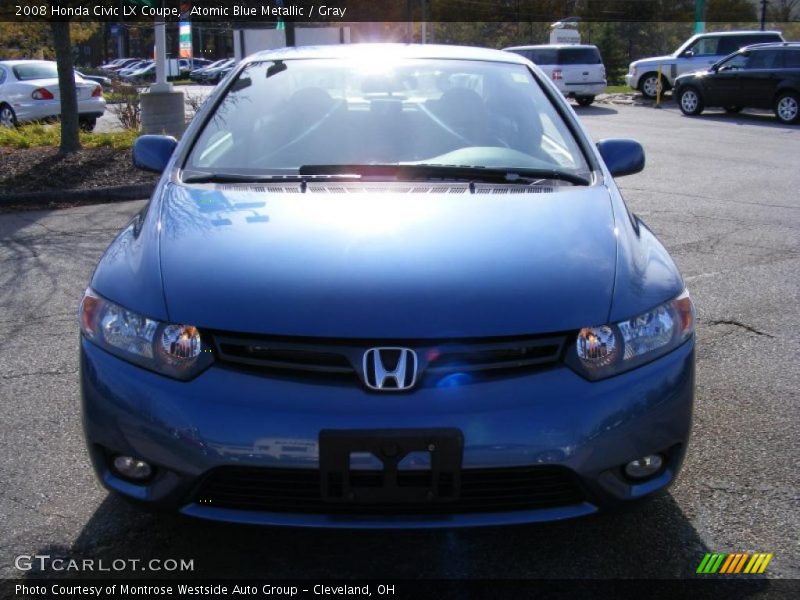 Atomic Blue Metallic / Gray 2008 Honda Civic LX Coupe