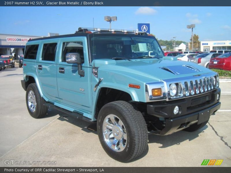 Glacier Blue Metallic / Ebony Black 2007 Hummer H2 SUV