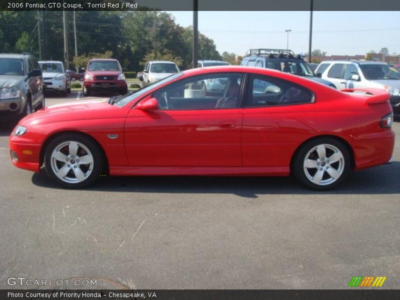 Torrid Red / Red 2006 Pontiac GTO Coupe