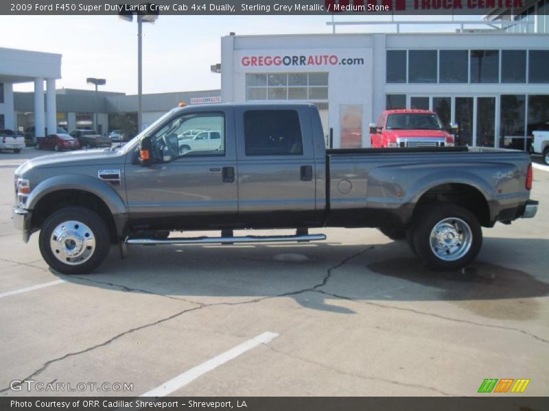 Sterling Grey Metallic / Medium Stone 2009 Ford F450 Super Duty Lariat Crew Cab 4x4 Dually