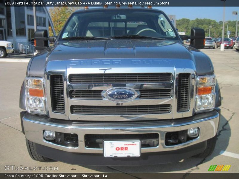 Sterling Grey Metallic / Medium Stone 2009 Ford F450 Super Duty Lariat Crew Cab 4x4 Dually