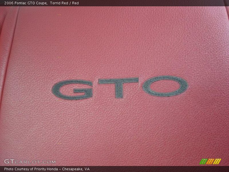 Torrid Red / Red 2006 Pontiac GTO Coupe