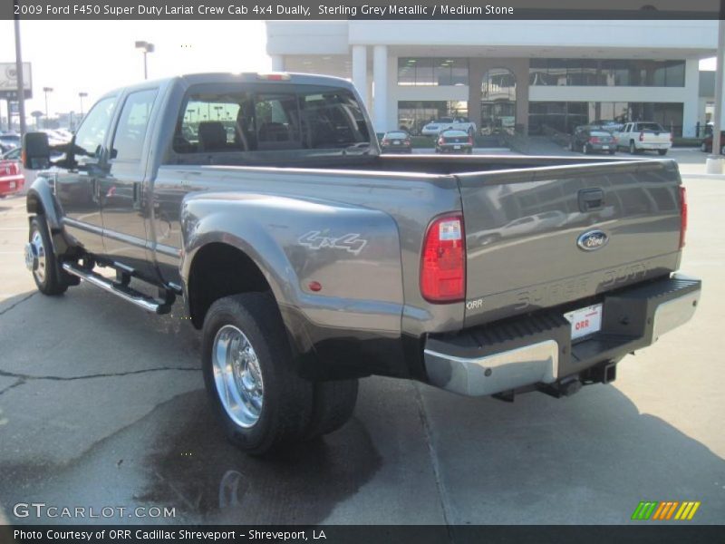 Sterling Grey Metallic / Medium Stone 2009 Ford F450 Super Duty Lariat Crew Cab 4x4 Dually