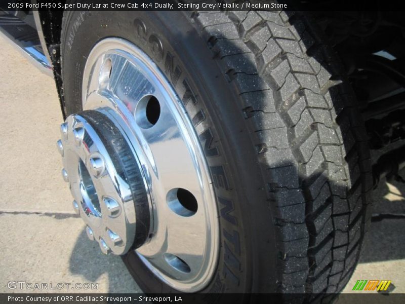 Sterling Grey Metallic / Medium Stone 2009 Ford F450 Super Duty Lariat Crew Cab 4x4 Dually