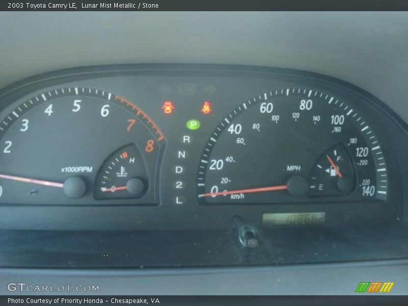 Lunar Mist Metallic / Stone 2003 Toyota Camry LE