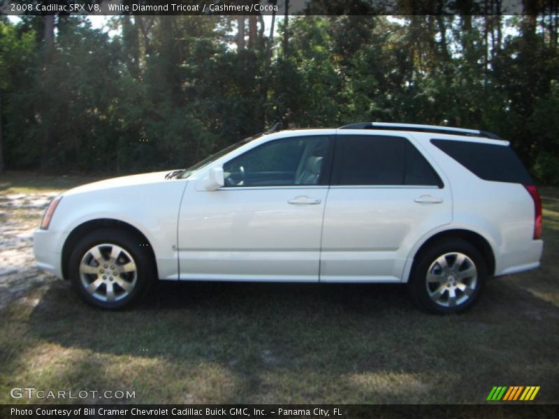 White Diamond Tricoat / Cashmere/Cocoa 2008 Cadillac SRX V8