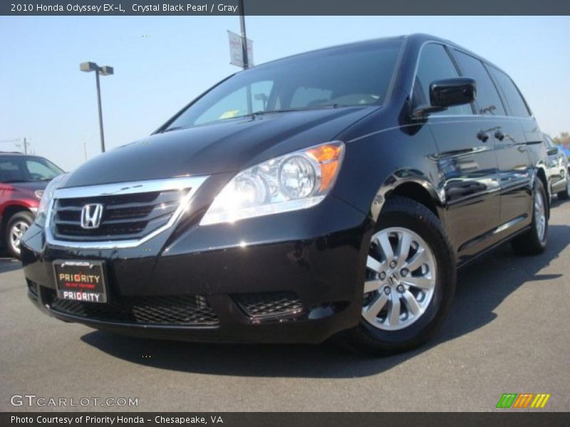 Crystal Black Pearl / Gray 2010 Honda Odyssey EX-L