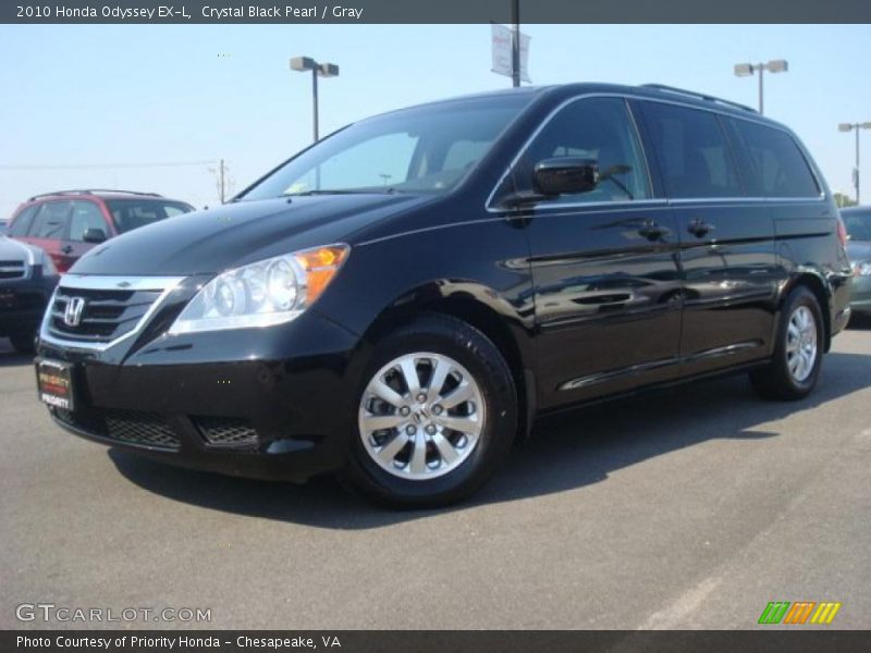 Crystal Black Pearl / Gray 2010 Honda Odyssey EX-L