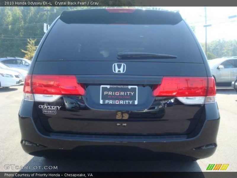 Crystal Black Pearl / Gray 2010 Honda Odyssey EX-L