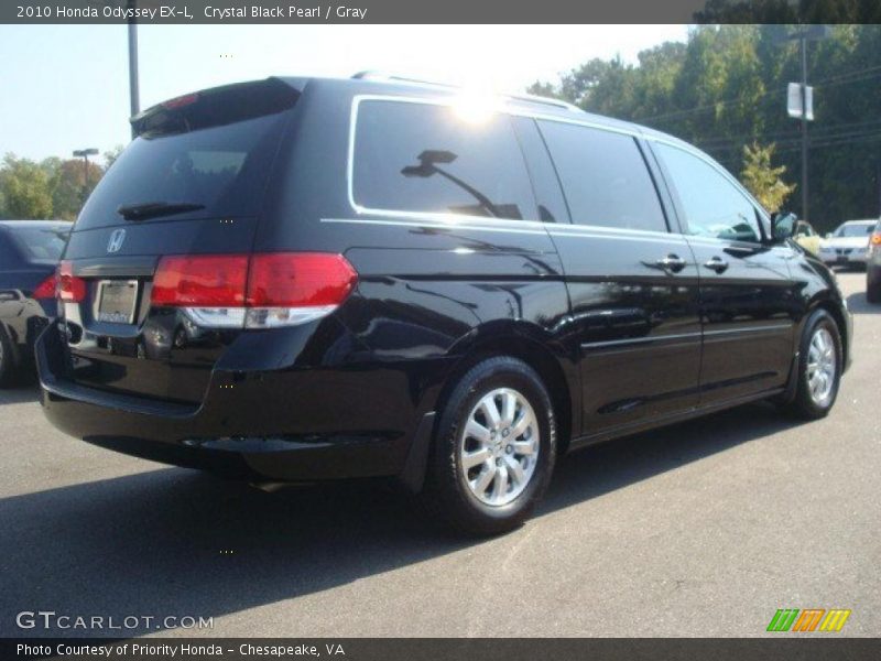 Crystal Black Pearl / Gray 2010 Honda Odyssey EX-L