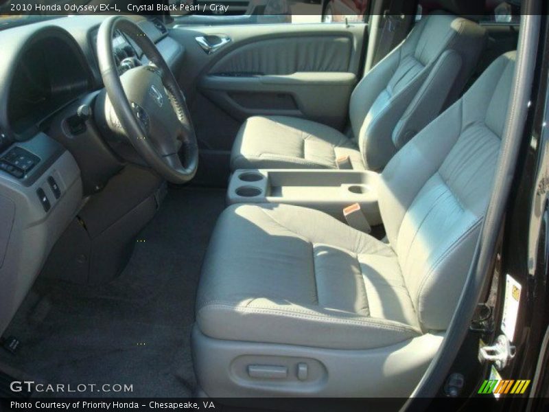 Crystal Black Pearl / Gray 2010 Honda Odyssey EX-L