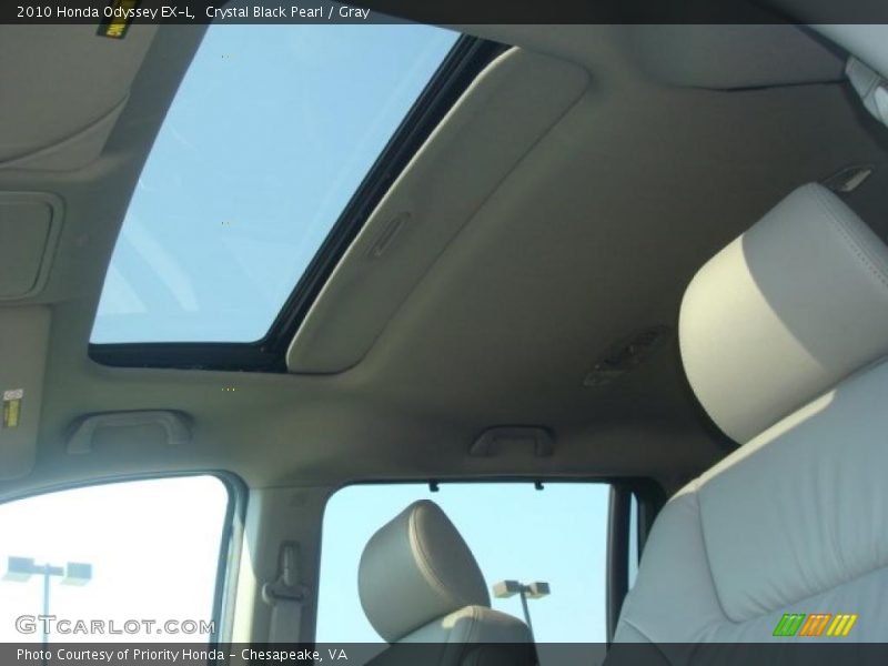 Crystal Black Pearl / Gray 2010 Honda Odyssey EX-L