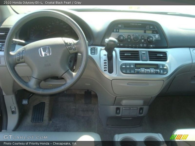 Crystal Black Pearl / Gray 2010 Honda Odyssey EX-L