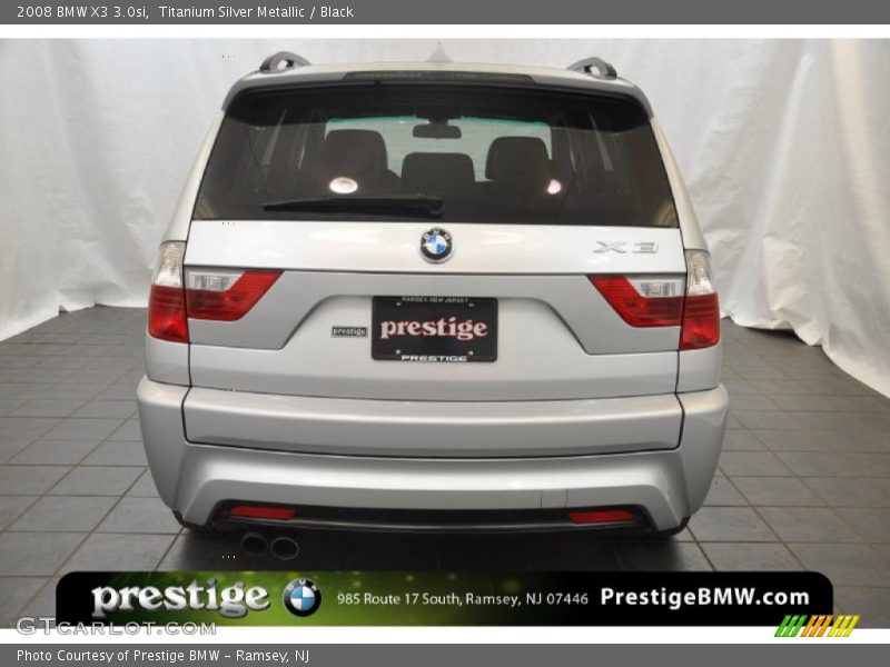 Titanium Silver Metallic / Black 2008 BMW X3 3.0si