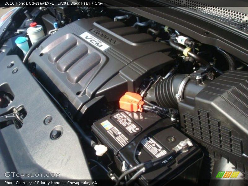 Crystal Black Pearl / Gray 2010 Honda Odyssey EX-L