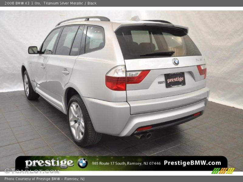 Titanium Silver Metallic / Black 2008 BMW X3 3.0si
