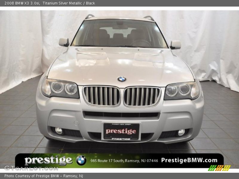 Titanium Silver Metallic / Black 2008 BMW X3 3.0si