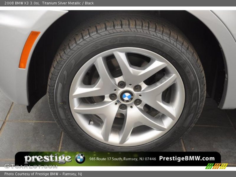 Titanium Silver Metallic / Black 2008 BMW X3 3.0si