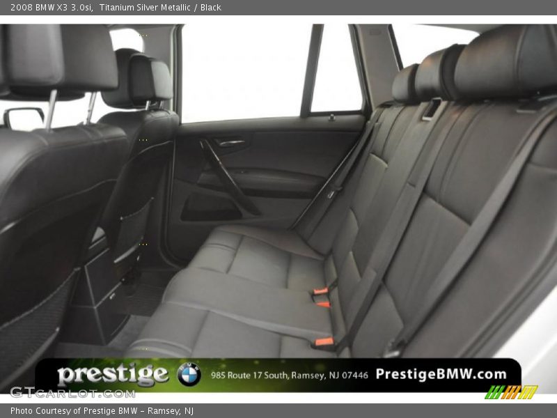 Titanium Silver Metallic / Black 2008 BMW X3 3.0si