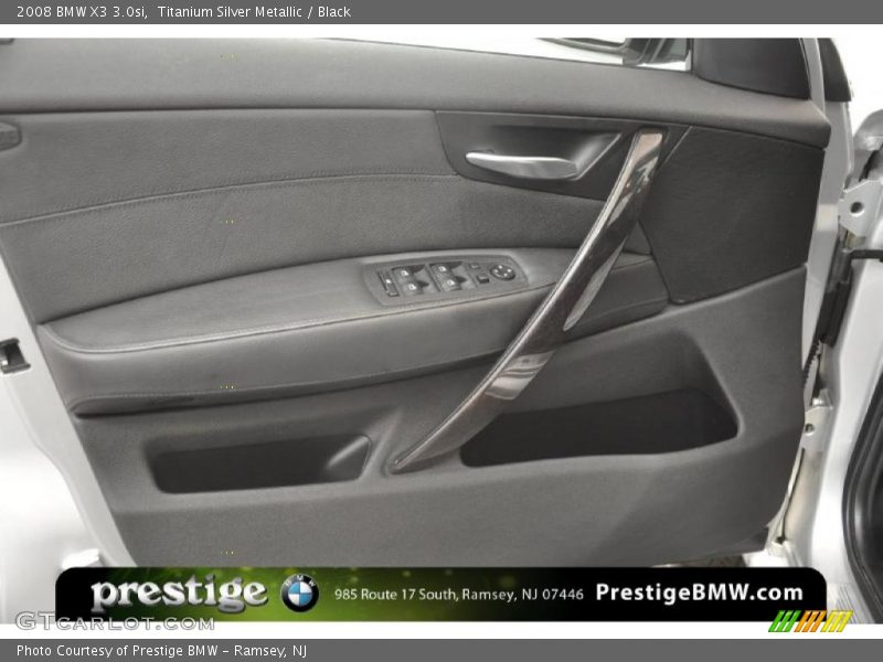 Titanium Silver Metallic / Black 2008 BMW X3 3.0si