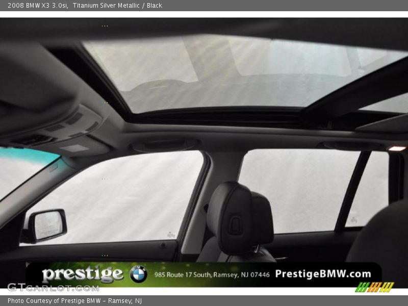 Titanium Silver Metallic / Black 2008 BMW X3 3.0si