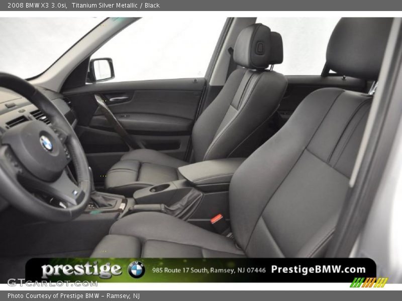 Titanium Silver Metallic / Black 2008 BMW X3 3.0si