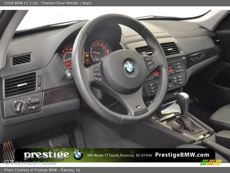 Titanium Silver Metallic / Black 2008 BMW X3 3.0si