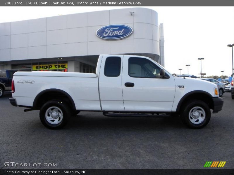 Oxford White / Medium Graphite Grey 2003 Ford F150 XL Sport SuperCab 4x4