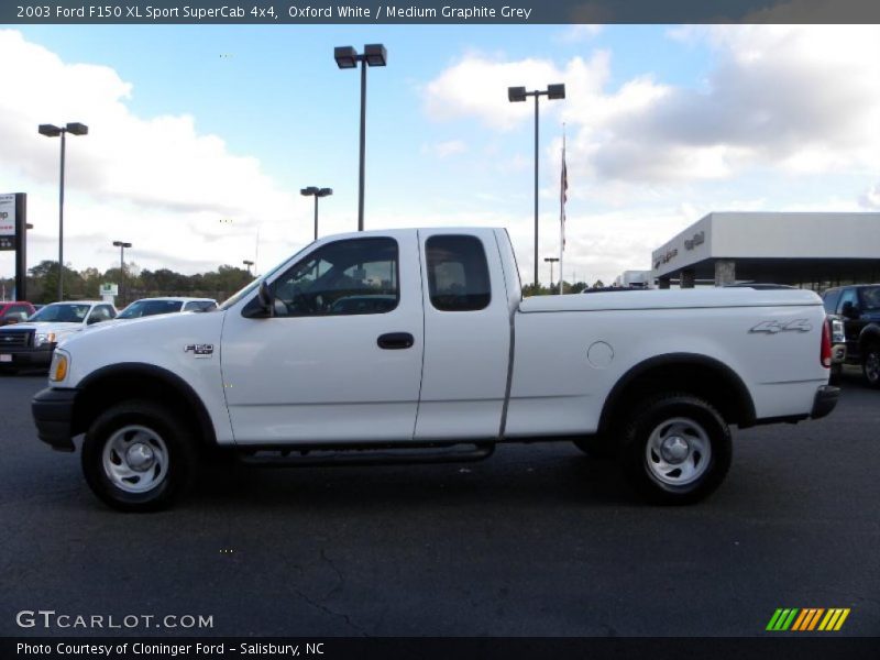 Oxford White / Medium Graphite Grey 2003 Ford F150 XL Sport SuperCab 4x4