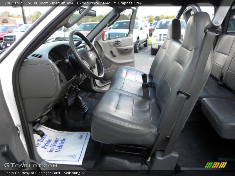  2003 F150 XL Sport SuperCab 4x4 Medium Graphite Grey Interior