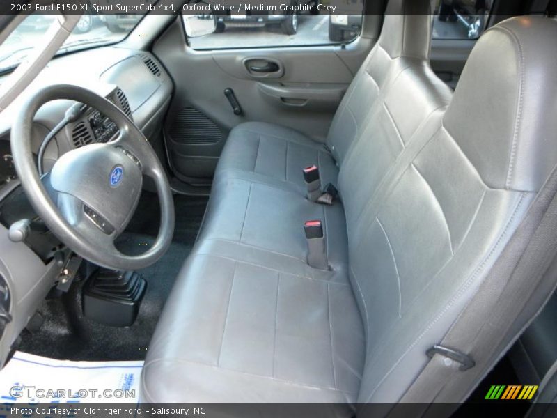 Oxford White / Medium Graphite Grey 2003 Ford F150 XL Sport SuperCab 4x4