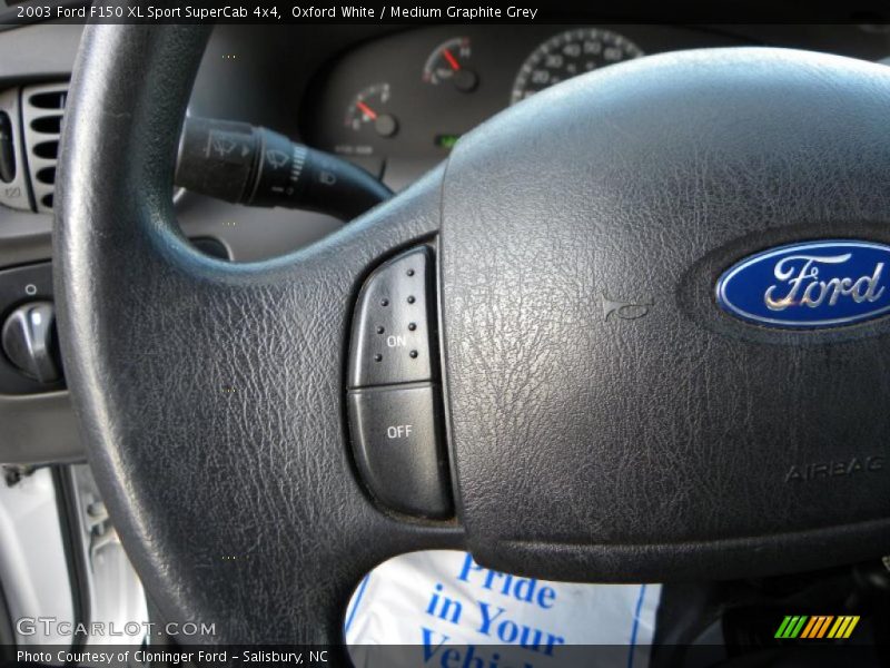 Oxford White / Medium Graphite Grey 2003 Ford F150 XL Sport SuperCab 4x4