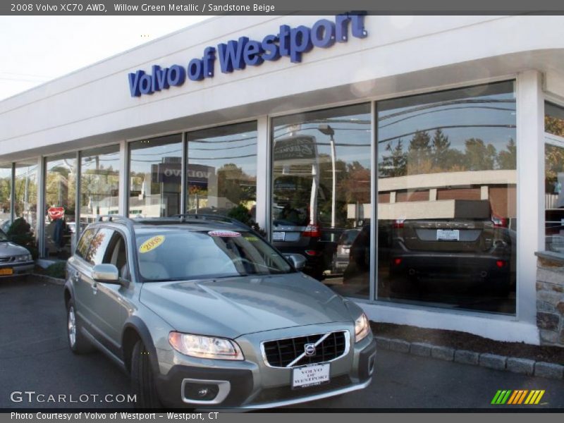 Willow Green Metallic / Sandstone Beige 2008 Volvo XC70 AWD
