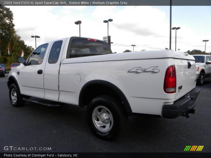 Oxford White / Medium Graphite Grey 2003 Ford F150 XL Sport SuperCab 4x4