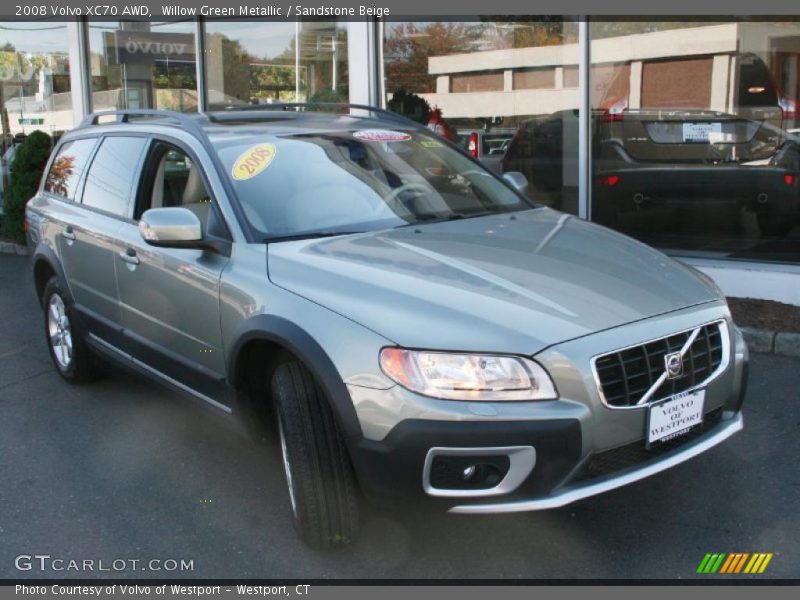 Willow Green Metallic / Sandstone Beige 2008 Volvo XC70 AWD