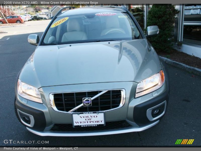 Willow Green Metallic / Sandstone Beige 2008 Volvo XC70 AWD