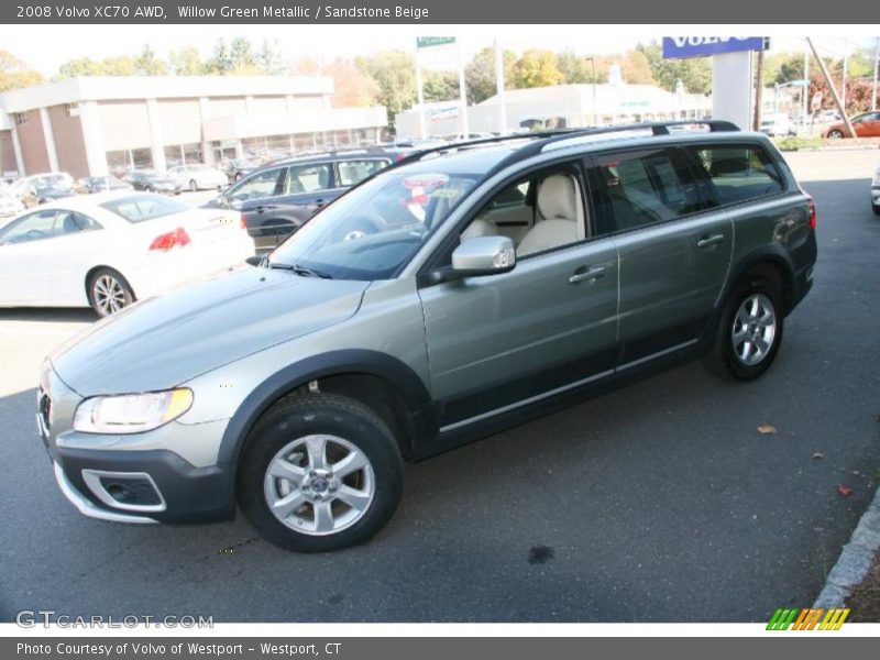 Willow Green Metallic / Sandstone Beige 2008 Volvo XC70 AWD