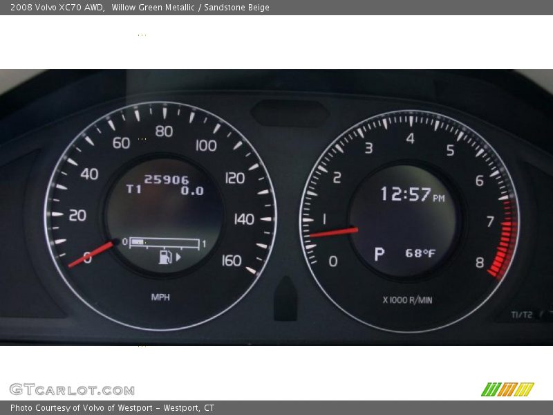 Willow Green Metallic / Sandstone Beige 2008 Volvo XC70 AWD