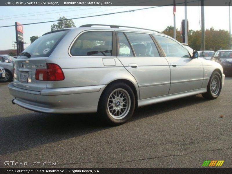 Titanium Silver Metallic / Black 2002 BMW 5 Series 525i Wagon