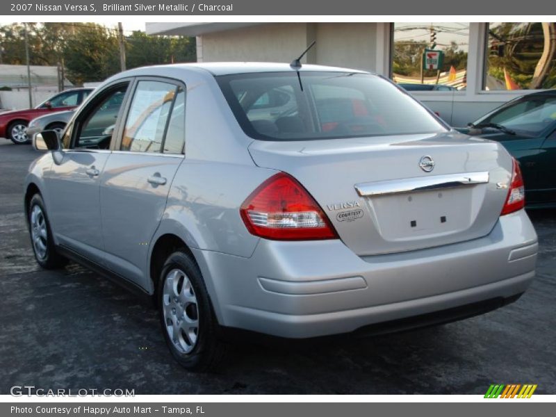 Brilliant Silver Metallic / Charcoal 2007 Nissan Versa S