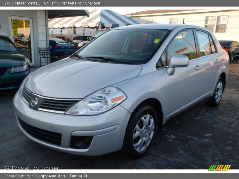 Brilliant Silver Metallic / Charcoal 2007 Nissan Versa S