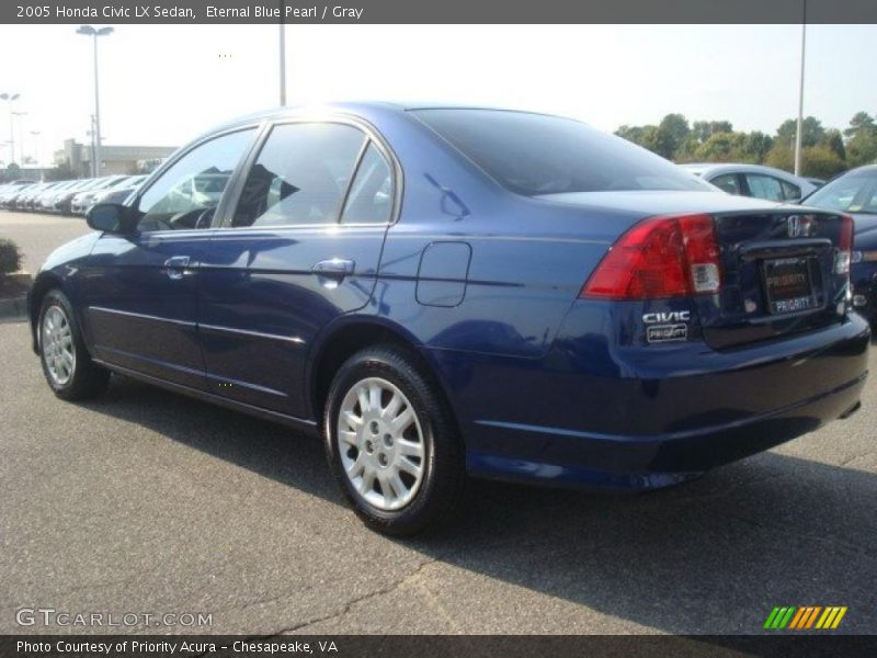 Eternal Blue Pearl / Gray 2005 Honda Civic LX Sedan